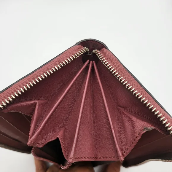 GUCCI GG Supreme Blooms Round Zip Long Wallet Floral Print Pink Canvas Leather.. - Picture 12 of 14